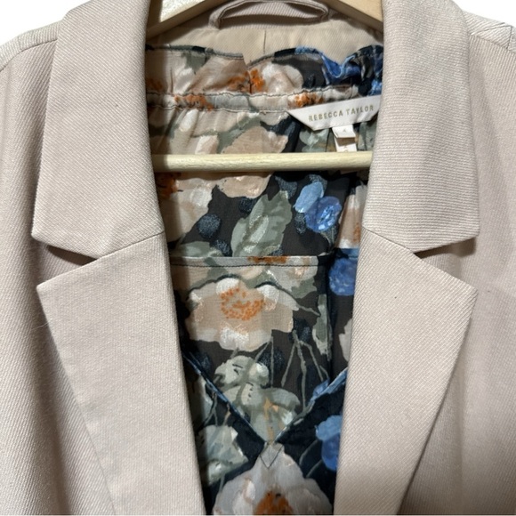 Like New - Rebecca Taylor Blush Rose Floral Blouse - Size 4 - Picture 10 of 10